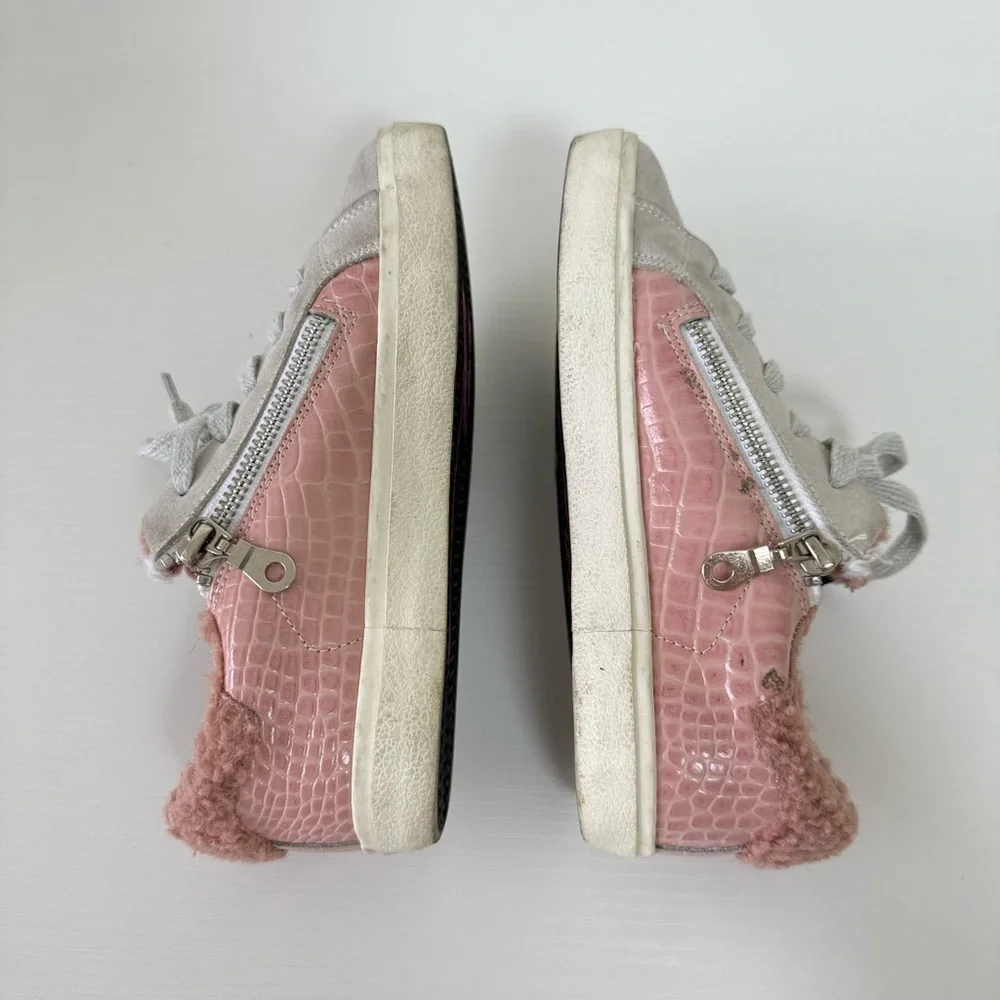 VH Original Design Vintage Property Pink and Gray Kids Sneakers, Size 5